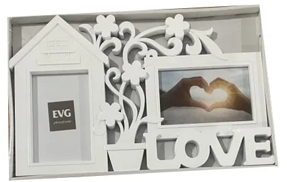 Мультирамка EVG INNO пластик 24х38 см біла на 2 фото 10х15 см