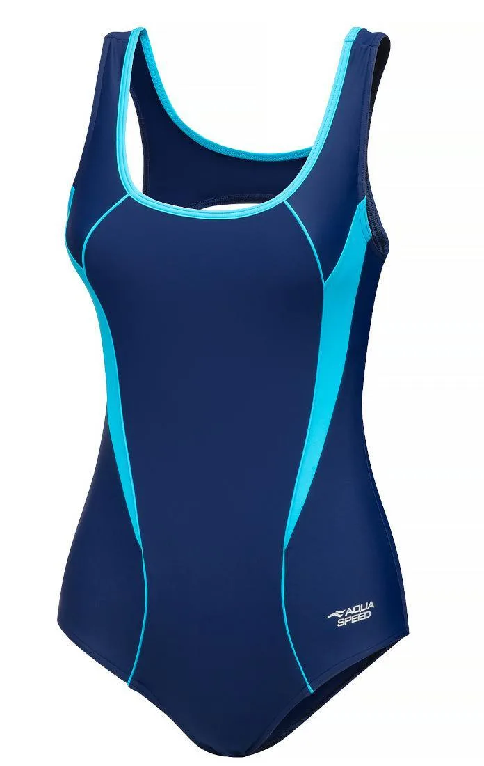 Купальник Aqua Speed поліамід 38 темно-синій бірюзовий