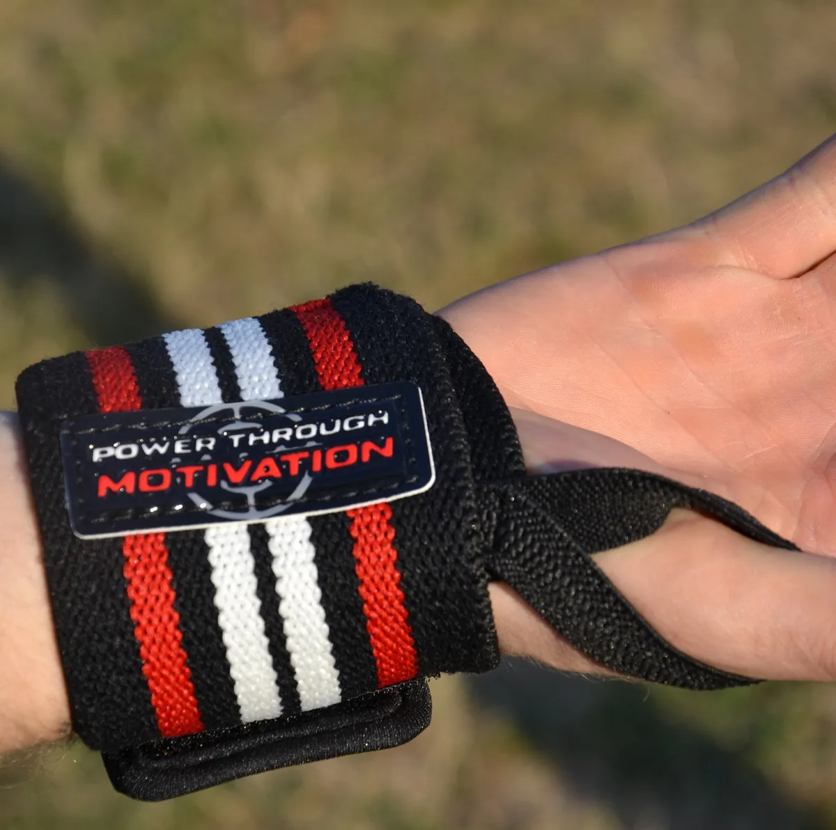 Бинти для зап'ясть Active Point бавовна 45 см червоні чорні