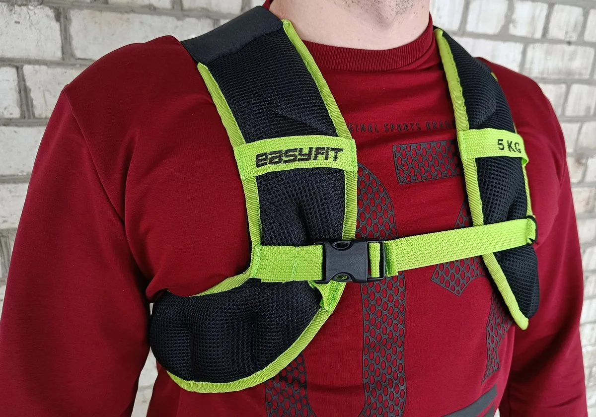 Жилет обтяжувач EasyFit сітка 5 кг чорний