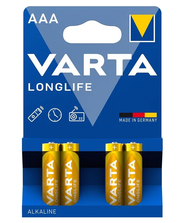 Батарейка Varta Longlife лужна AAA блістер, 4 шт