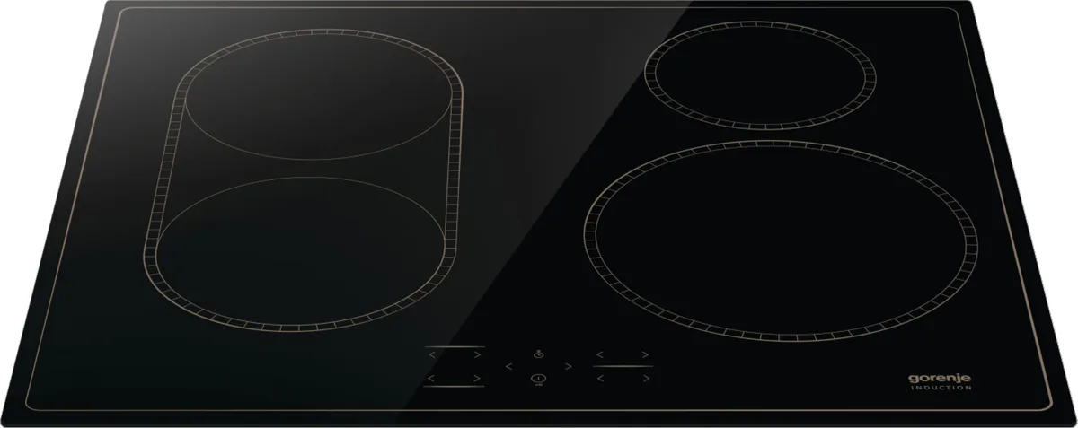 Індукційна варильна панель Gorenje, 60 см, функція PowerBoost, сенсорне управління, комбінація конфорок, чорна.