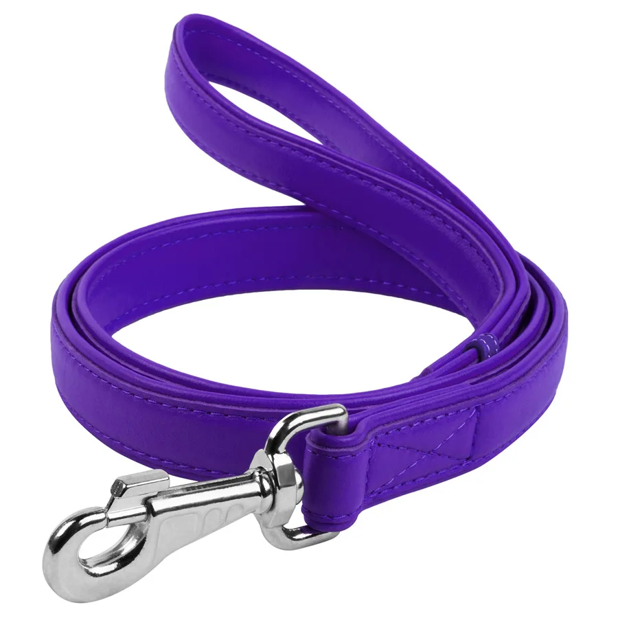 Повідець WAUDOG Glamour шкіряний 18х122 см фіолетовий S-M