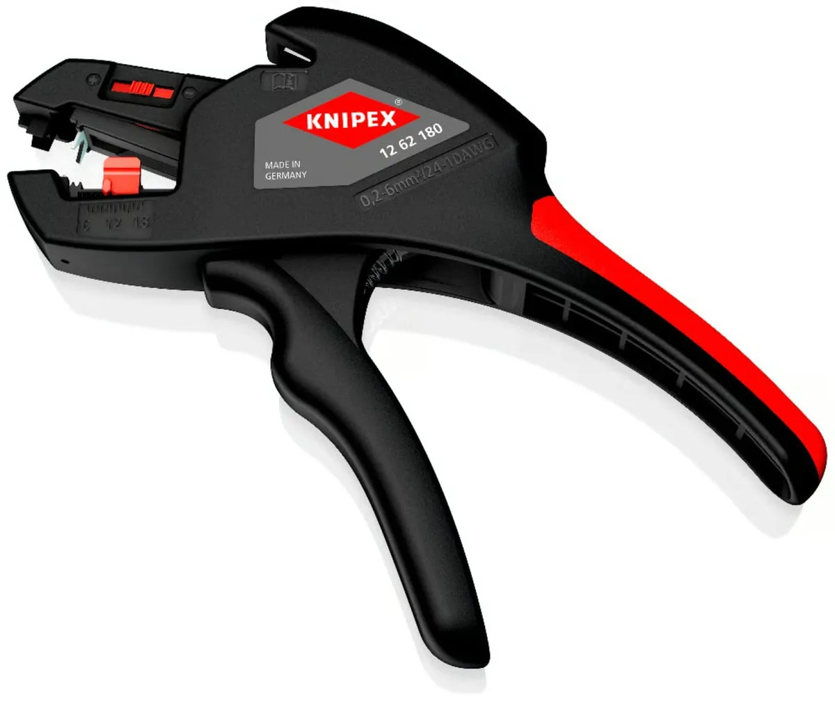 Знімач ізоляції KNIPEX автоматичний 0,2-6 мм² з кусачками 180 мм