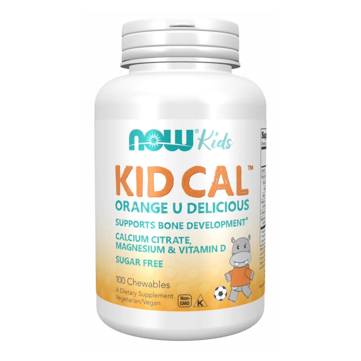 Жувальні пастилки Now Foods Kid-Cal Кальцій 100 шт для дітей з кальцієм, магнієм, вітаміном D
