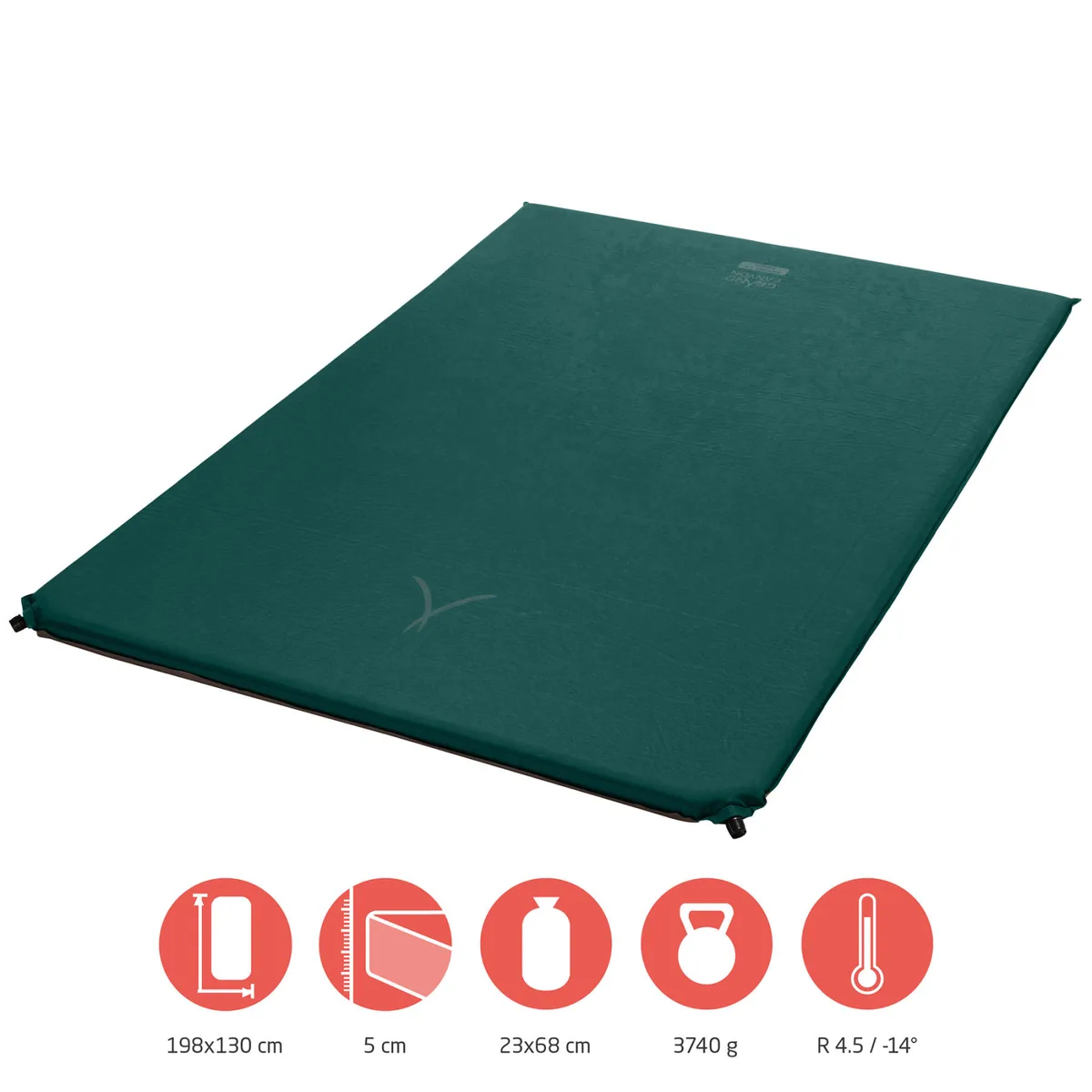 Килимок самонадувний Grand Canyon Polyester 198х130х5 см Зелений