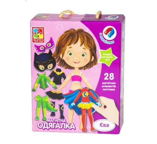 Магнитная одевашка Vladi Toys Ева 28 элементов для творчества супергероев