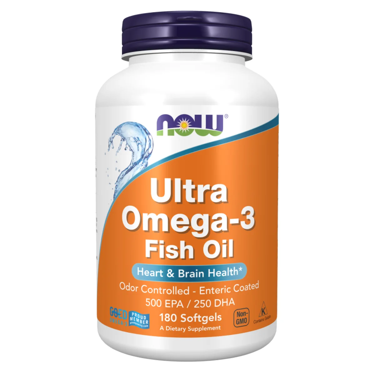 Ultra Omega-3 Fish Oil Now Foods риб'ячий жир 180 капсул