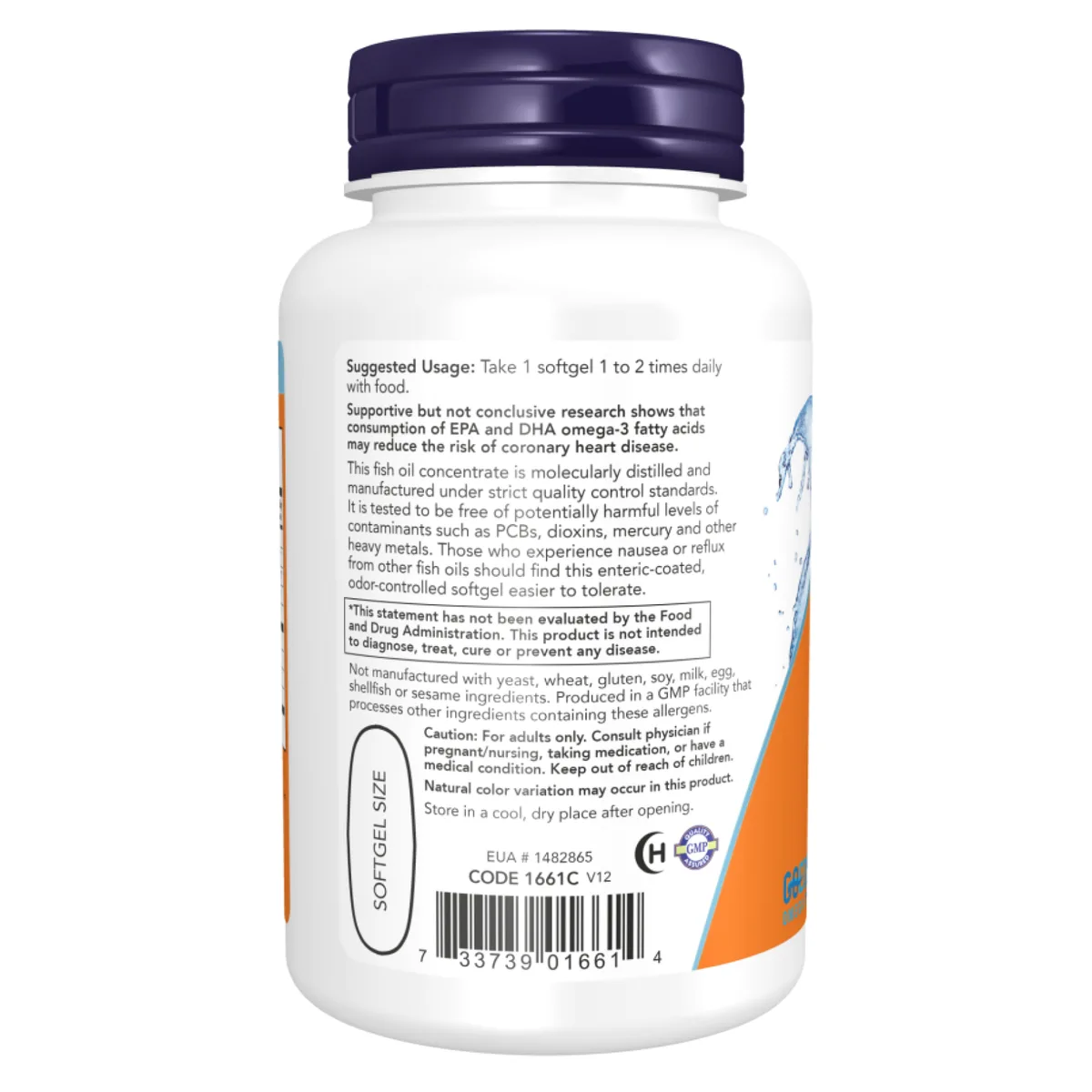 Ultra Omega-3 Fish Oil Now Foods риб'ячий жир 180 капсул