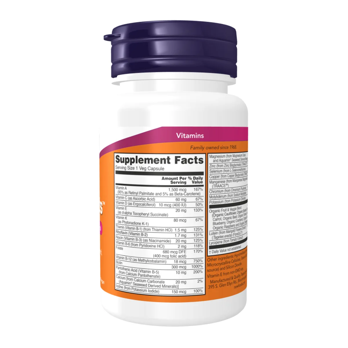 Daily Vits Now Foods капсули 30 vcaps для імунної системи та енергії