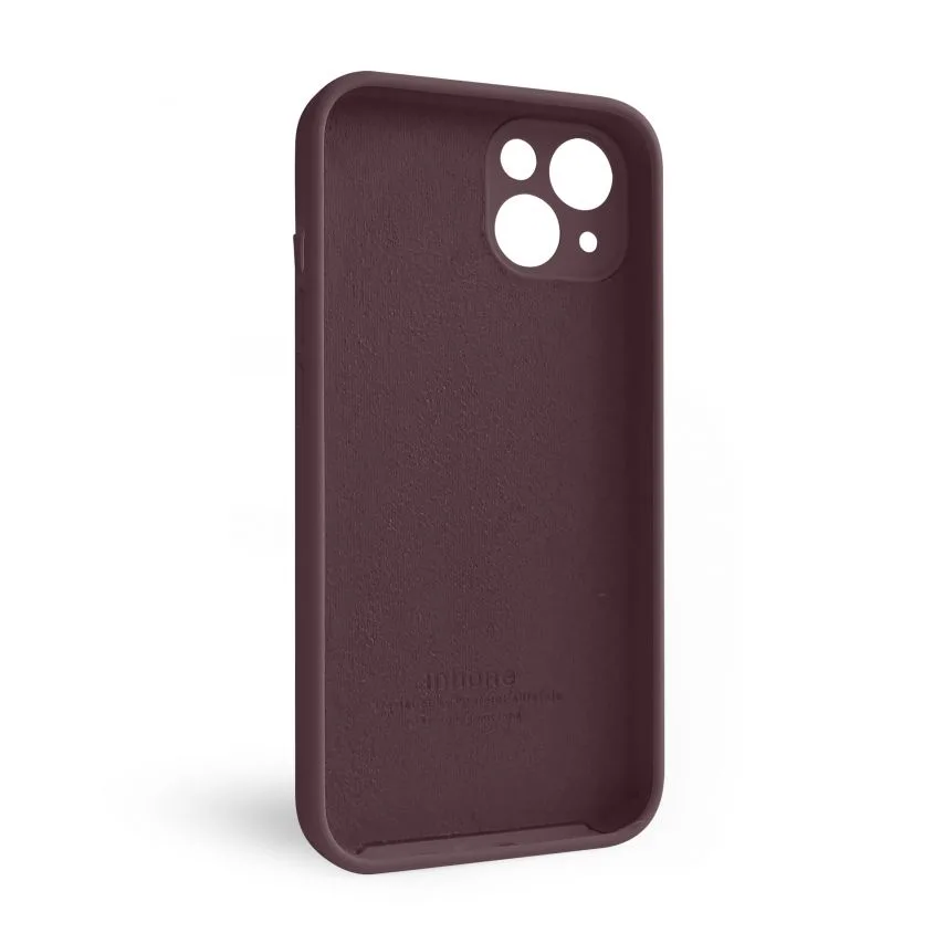 Чохол Silicone Case для Apple iPhone 13 силікон бордовий закрита камера