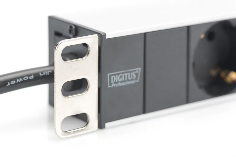 Пристрій розподілу електроживлення DIGITUS 1U, 8xSchuko, 16A, 250V, вилка Schuko