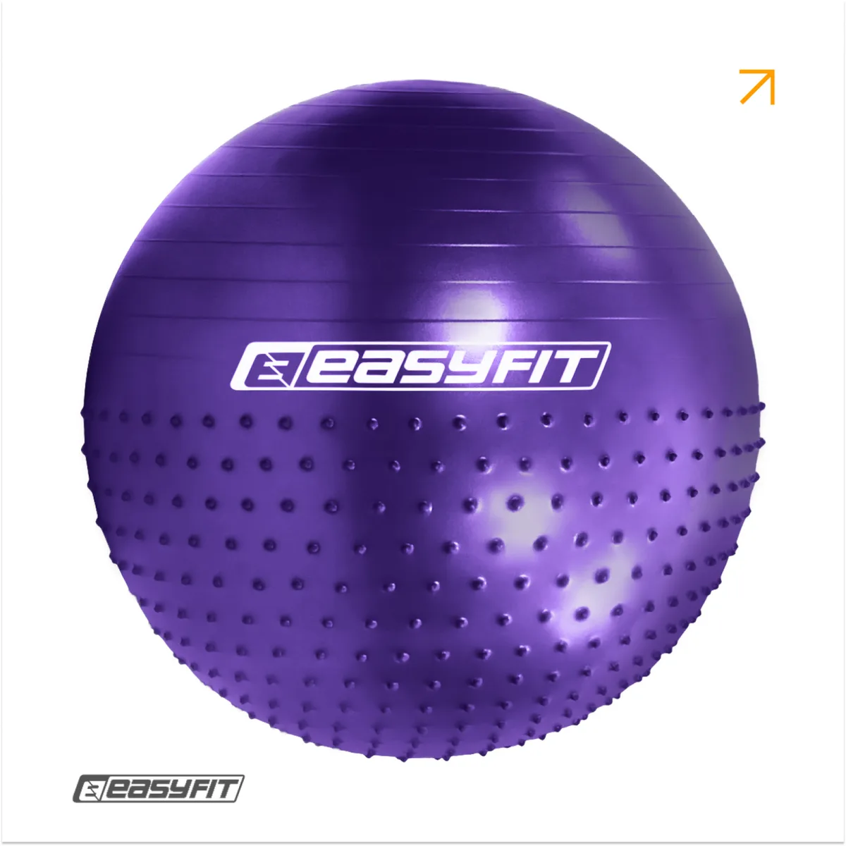 Фітбол EasyFit ПВХ 75 см фіолетовий полумасажний