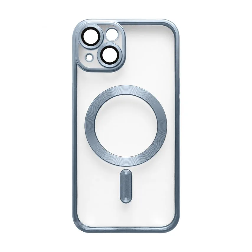 Чохол MagSafe для iPhone 13 пластик силікон матовий синій
