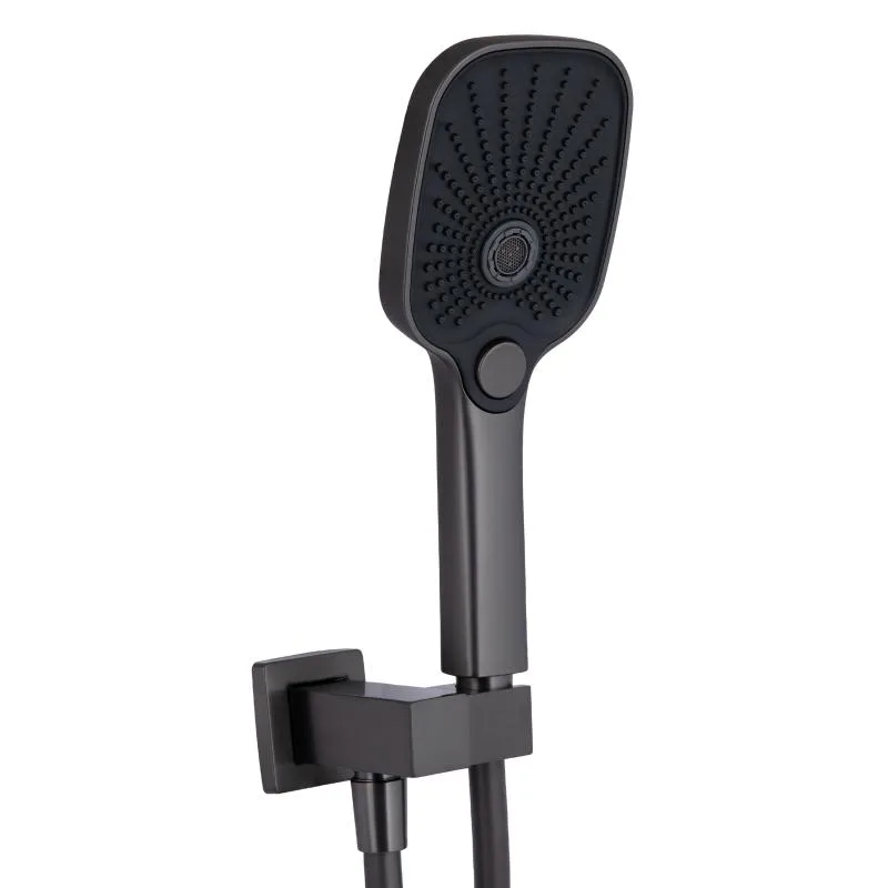 Душевая система Qtap Gemini скрытого монтажа 120х28х214 мм латунь Gunmetal Black PVD