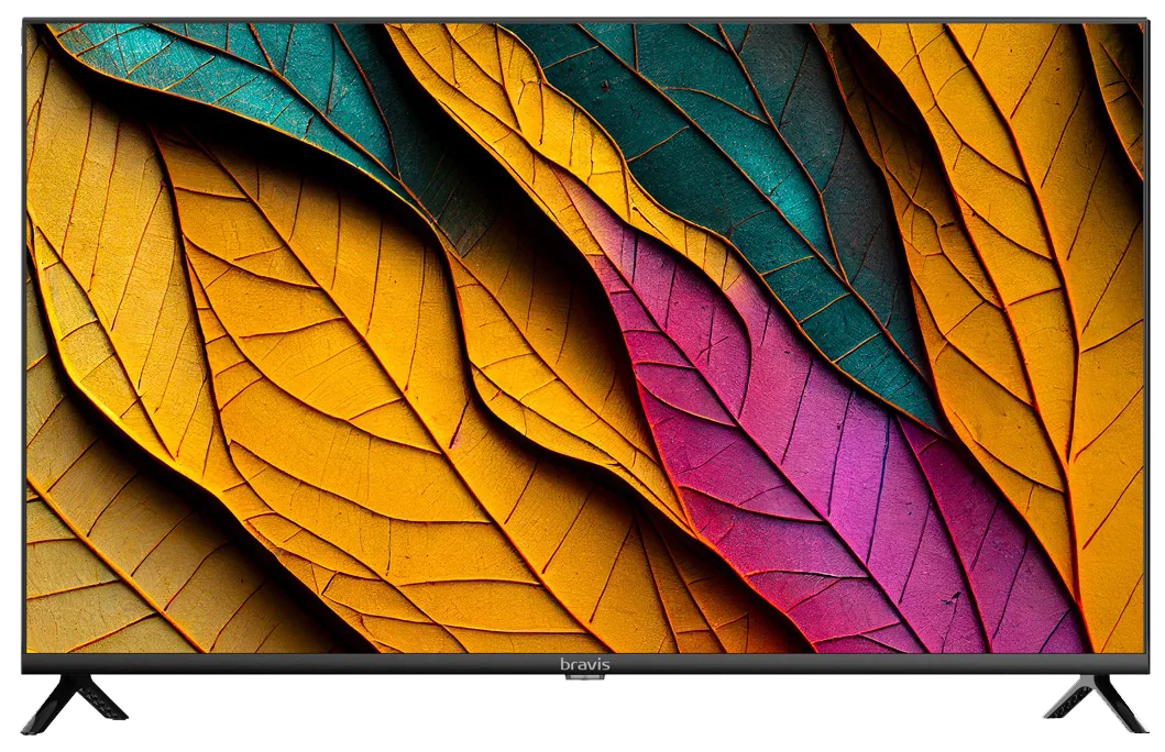 LED-телевізор Bravis 43 дюйми чорний VA 4K Smart TV