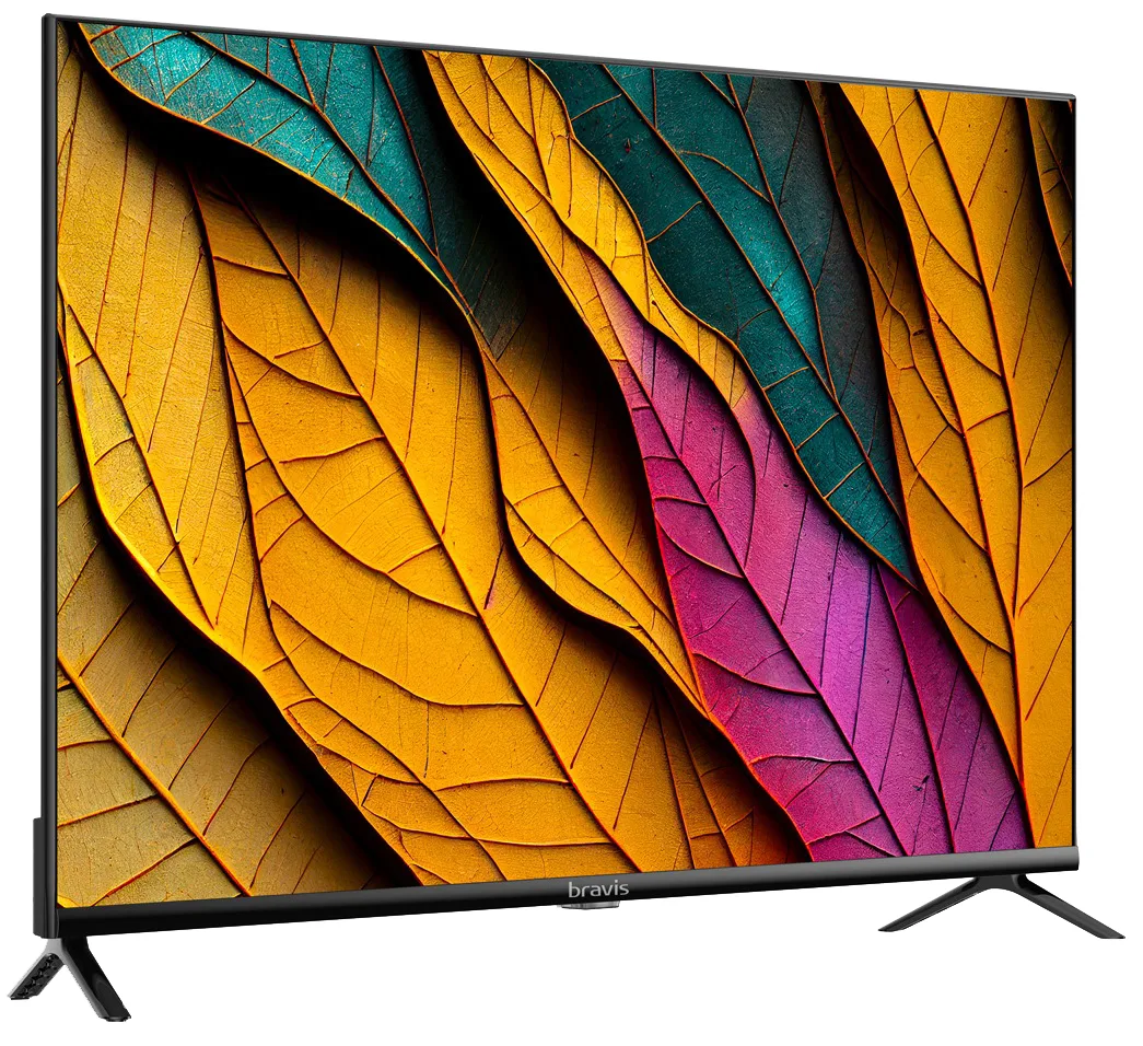 LED-телевізор Bravis 43 дюйми чорний VA 4K Smart TV