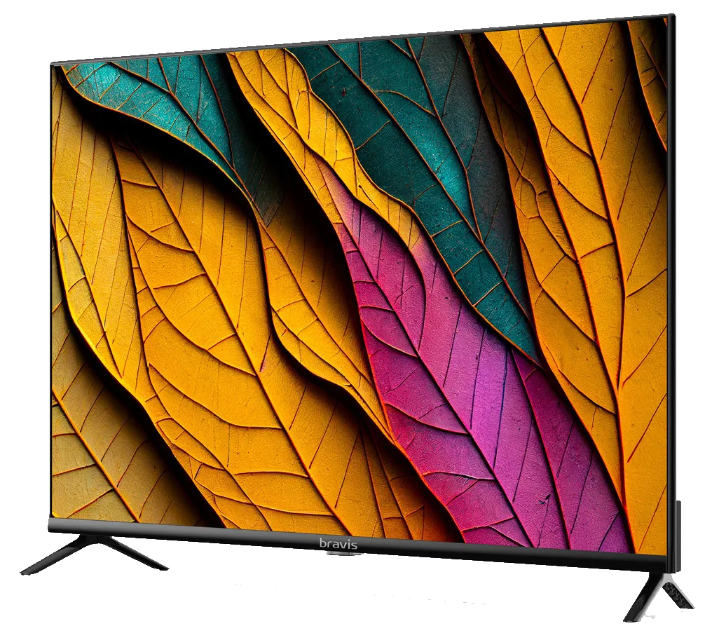 LED-телевізор Bravis 43 дюйми чорний VA 4K Smart TV