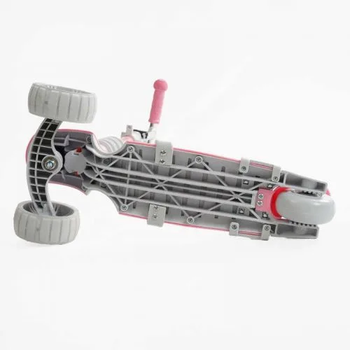 Самокат 5в1 Best Scooter с защитным бампером PU колеса со светом для детей и подростков.