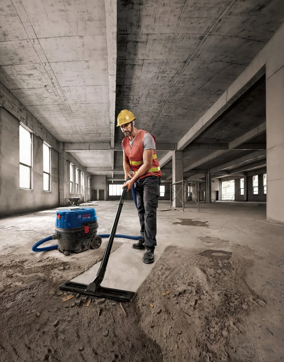 Пилосос професійний Bosch 1200 Вт 21 л пластиковий контейнер чорний