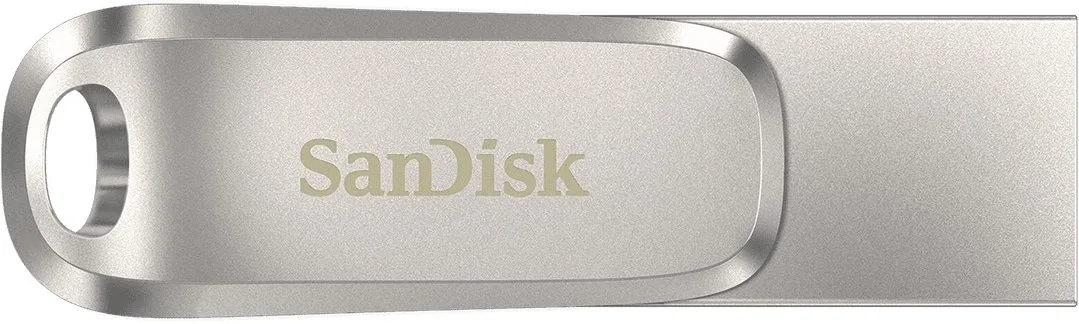 Накопичувач SanDisk металевий 512 ГБ USB 3.2 Type-A Type-C Срібний