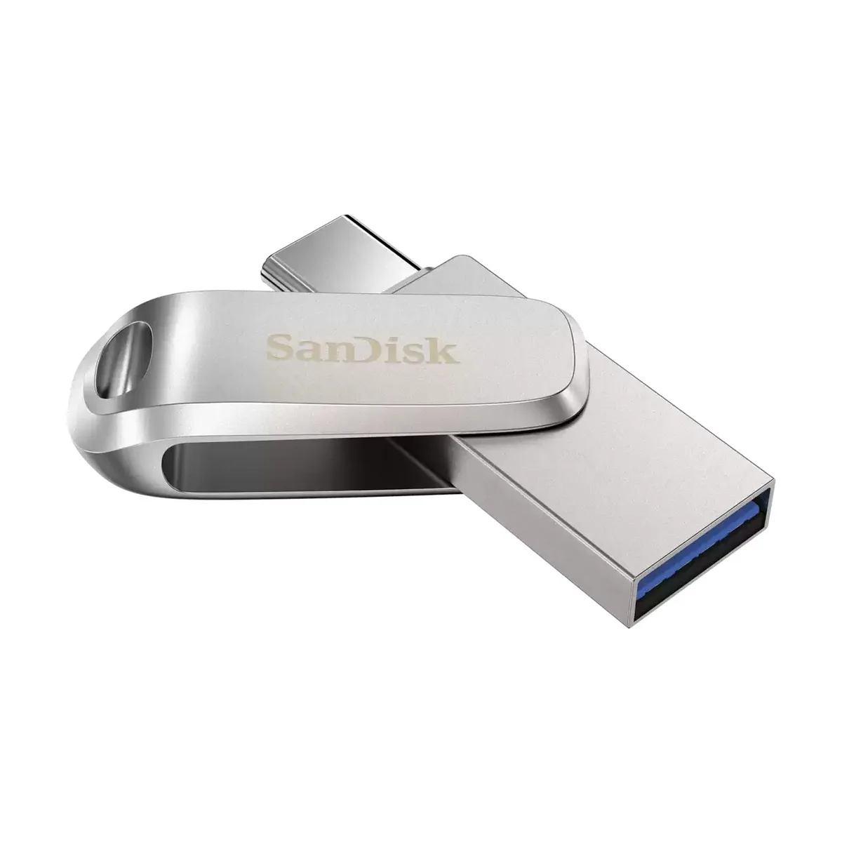 Накопичувач SanDisk металевий 512 ГБ USB 3.2 Type-A Type-C Срібний