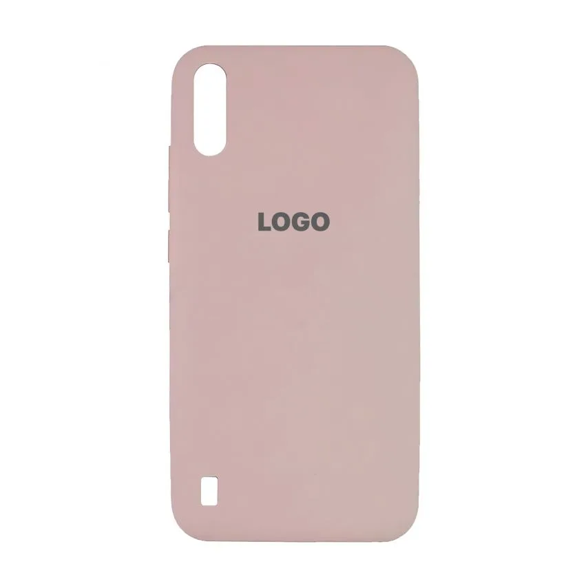 Чохол Silicone Case Samsung силіконовий бежевий для Galaxy A01/A015