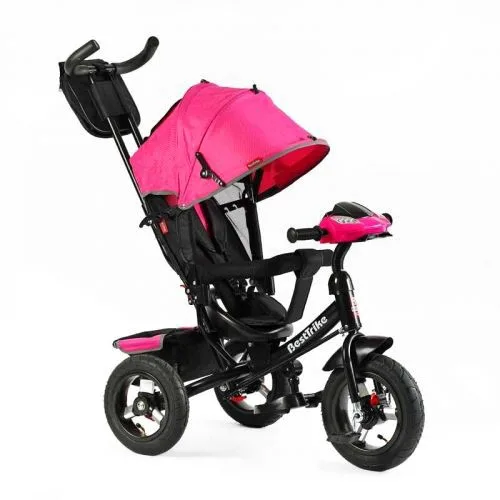 Велосипед Best Trike с надувными колесами 29 см и 26 см для детей с USB фарой и пультом управления.