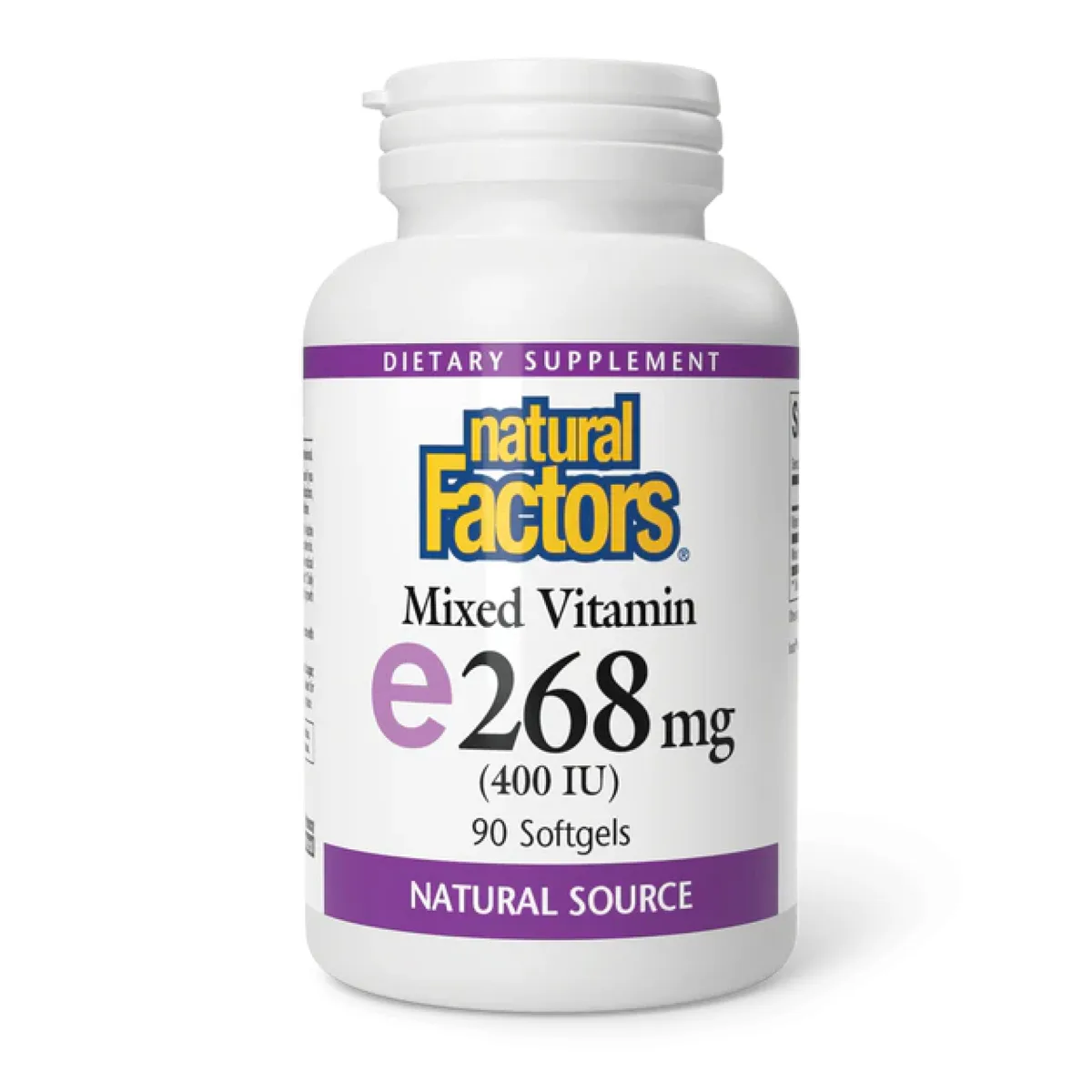 Витамин E Natural Factors 268 мг 90 капсул желатиновые