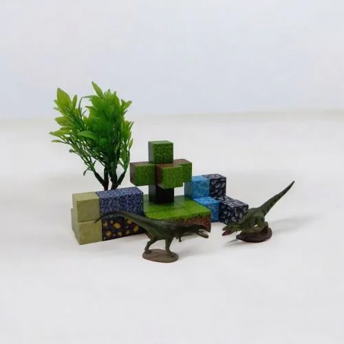 Конструктор магнітний Minecraft з динозаврами 35 деталей для дітей та дорослих