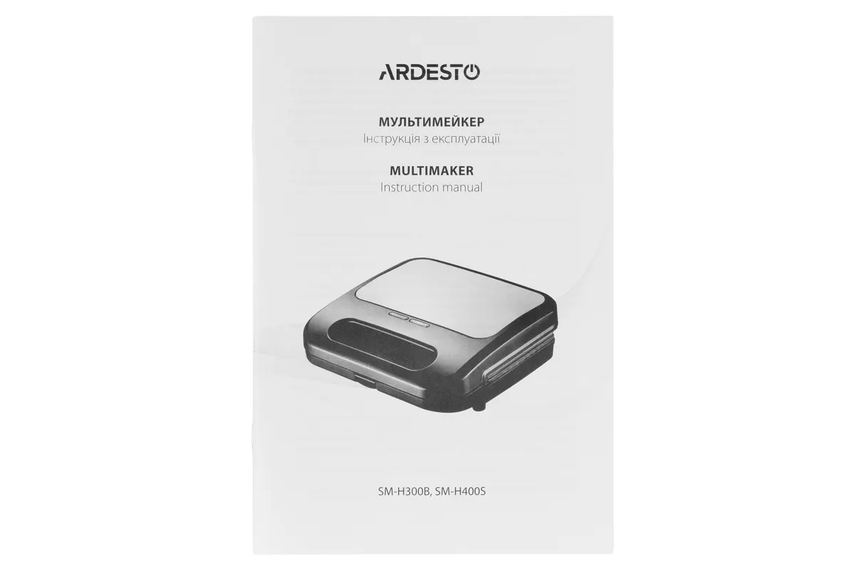 Сэндвич-мейкер ARDESTO 700Вт, алюминиевый, 4 пластины, корпус из нержавеющей стали и пластика, черно-серебристый