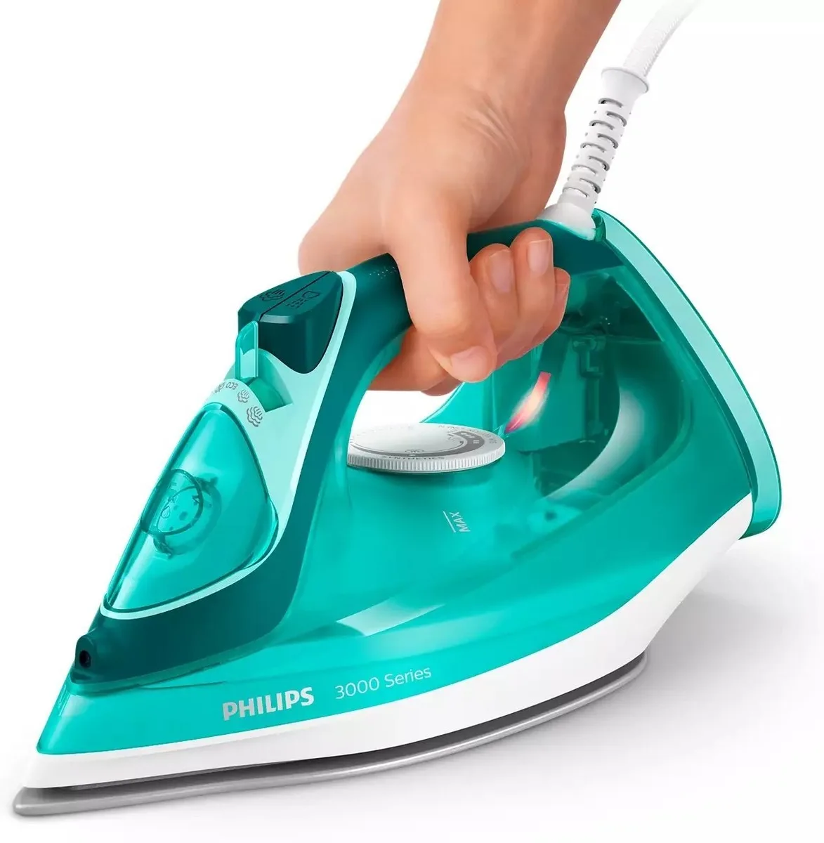 Праска Philips 3000 серії, 2400 Вт, об'єм резервуара 300 мл, потужний паровий удар до 180°C, стабільна подача пари 40 г/хв, керамі