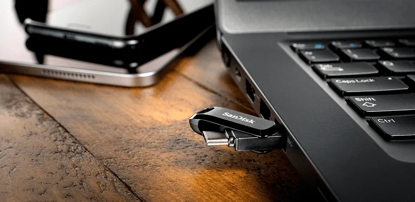 Накопичувач SanDisk  128GB USB 3.1 Type-A + Type-C Ultra Dual Drive Go Чорний