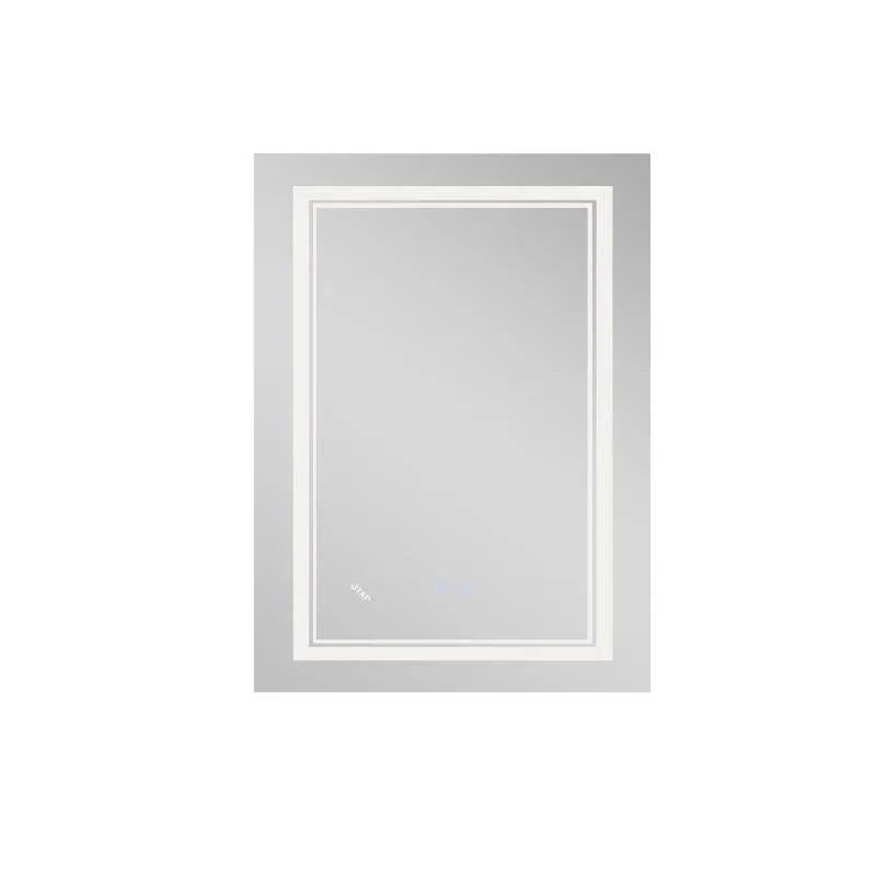 Зеркало с LED-подсветкой Qtap CA1 600х800 мм сенсорное антизапотевание прямоугольное