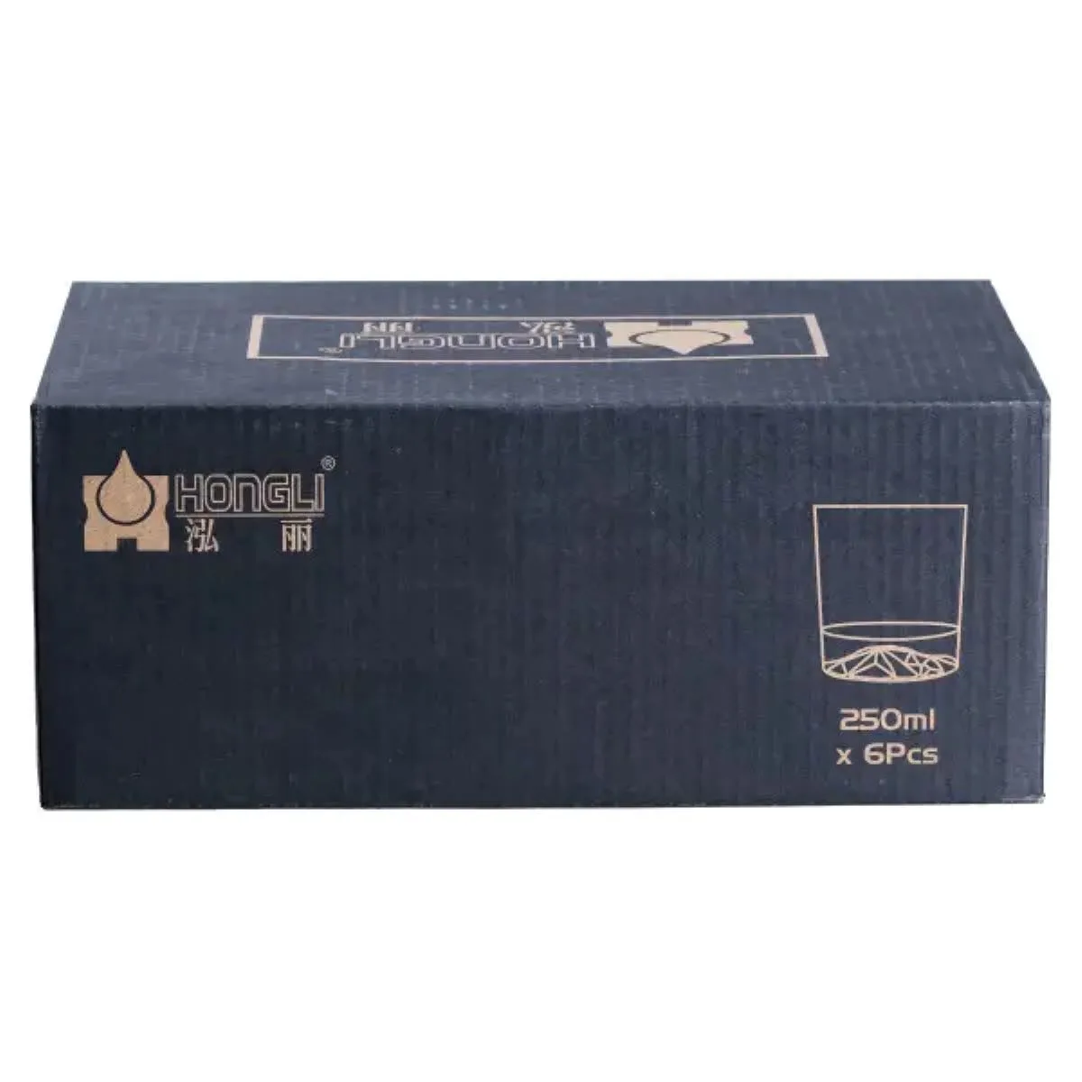 Набір склянок для віскі скло 250 мл прозорий 6 шт