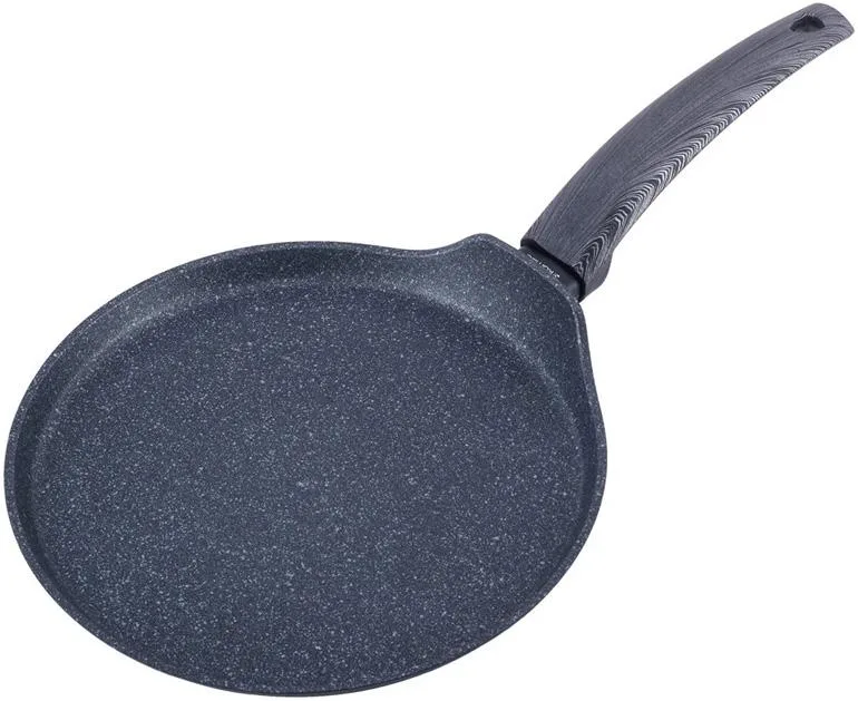 Сковорода Kamille алюмінієва 28 см чорна мармурова ILAG