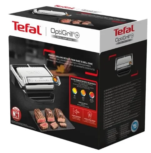 Електрогриль Tefal 2000 Вт антипригарний 300х200 мм сріблястий чорний