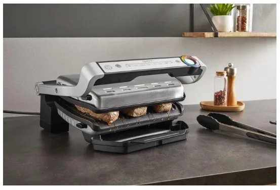 Електрогриль Tefal 2000 Вт антипригарний 300х200 мм сріблястий чорний