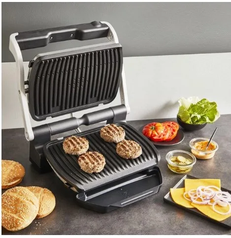 Електрогриль Tefal 2000 Вт антипригарний 300х200 мм сріблястий чорний
