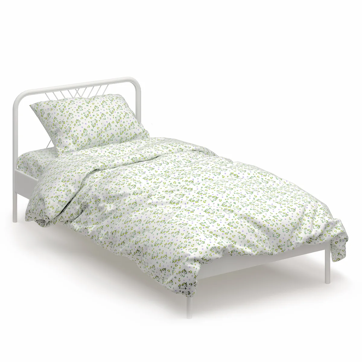 Дитячий комплект постільної білизни Home Line Бязь 120х150 Зелений