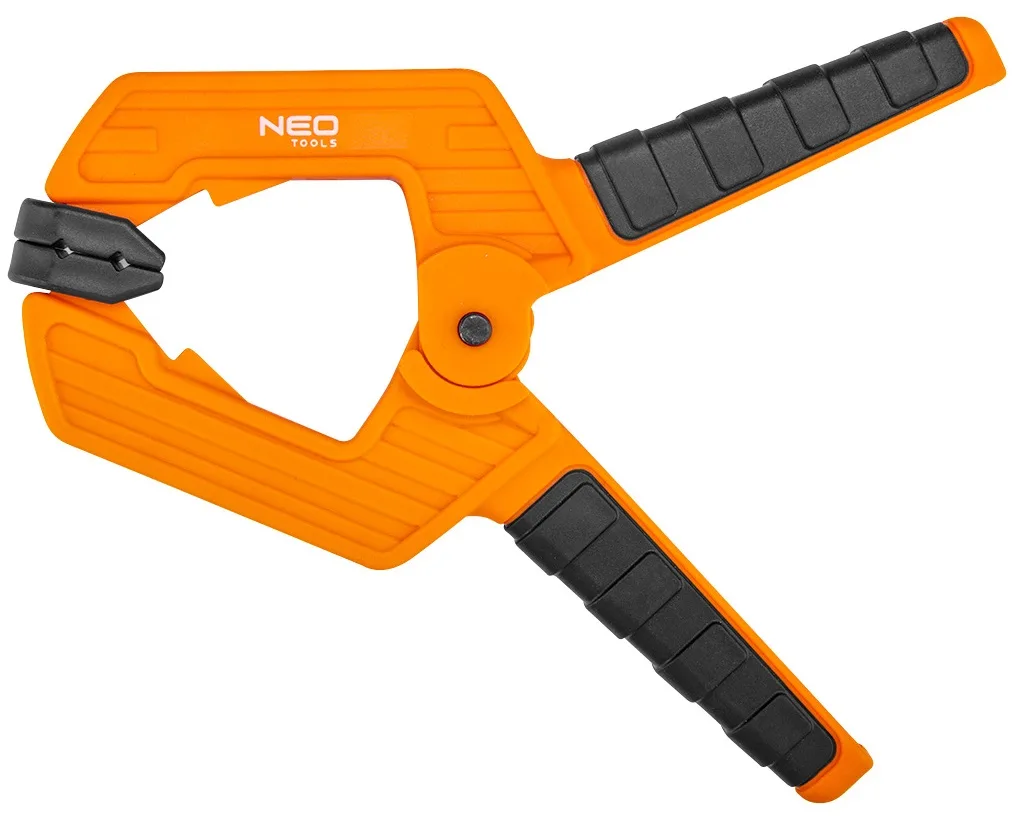 Струбцина пружинна Neo Tools 75мм пластиковий затискач для столярних робіт та моделювання
