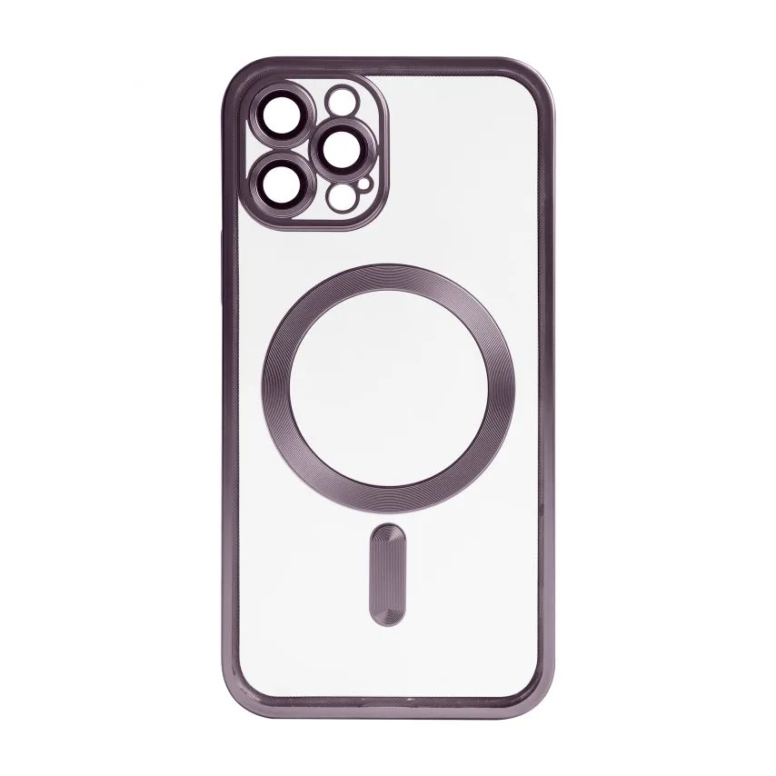 Чохол MagSafe для смартфона пластик силікон матовий фіолетовий