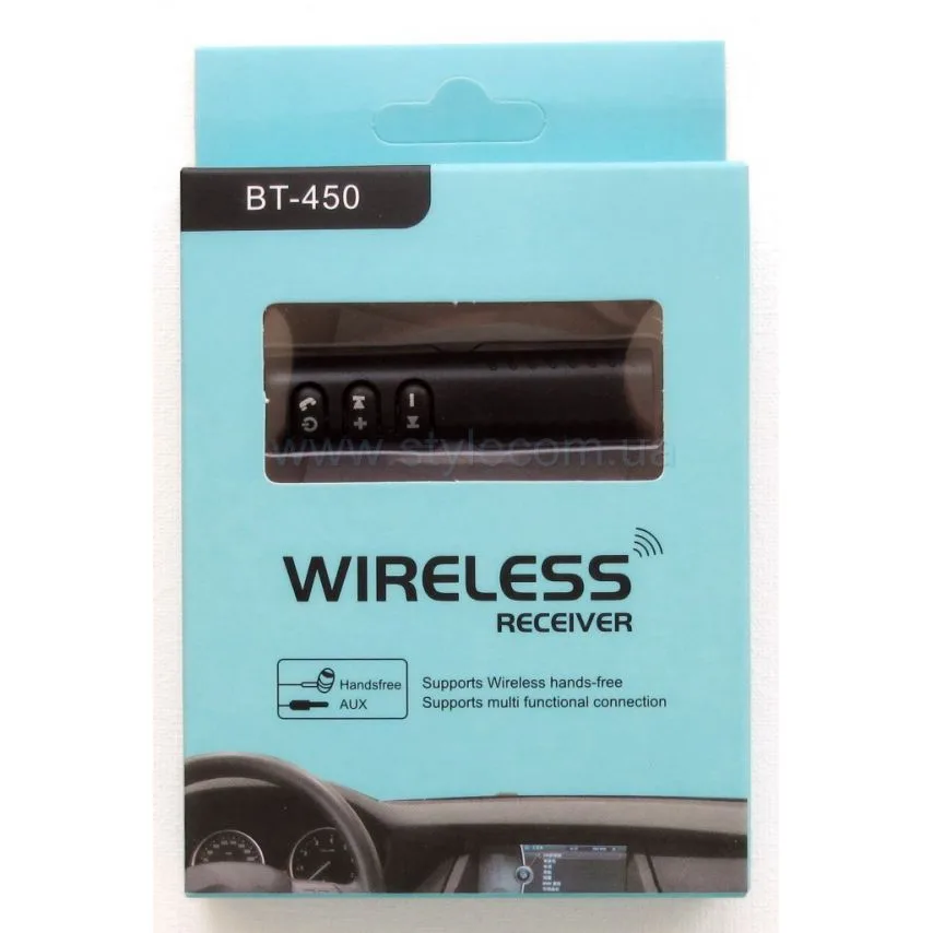 Перехідник Bluetooth CAR Micro на mini Jack 3,5 мм Пластик Чорний