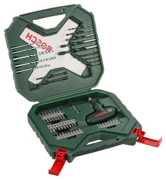 Набір свердл і насадок Bosch Professional X-LINE 54 з реверсивною викруткою 54 шт для ремонту і монтажу біти та свердла