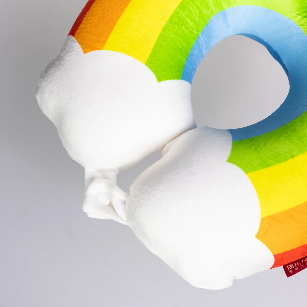 Подушка для шиї Rainbow велюр 30х30х10 см червона