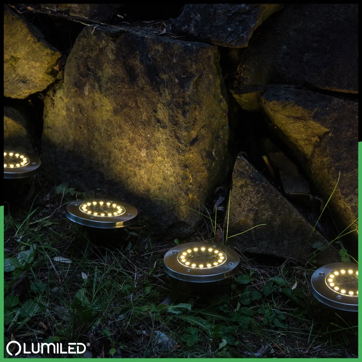 Садовый светильник LumiLED пластиковый 12 см серебристый на солнечной батарее 6 шт