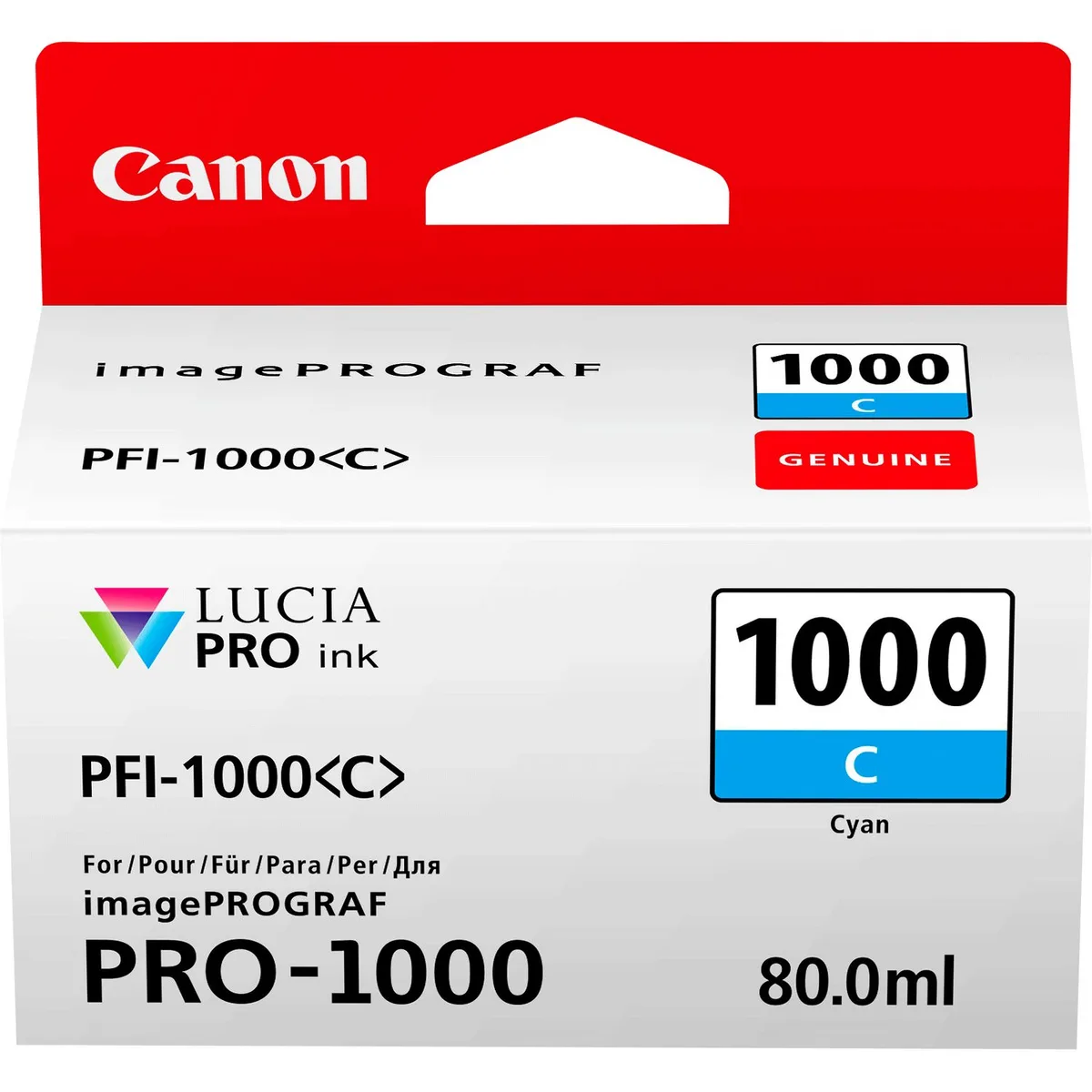 Картридж струйный Canon PFI-1000C (Циан)