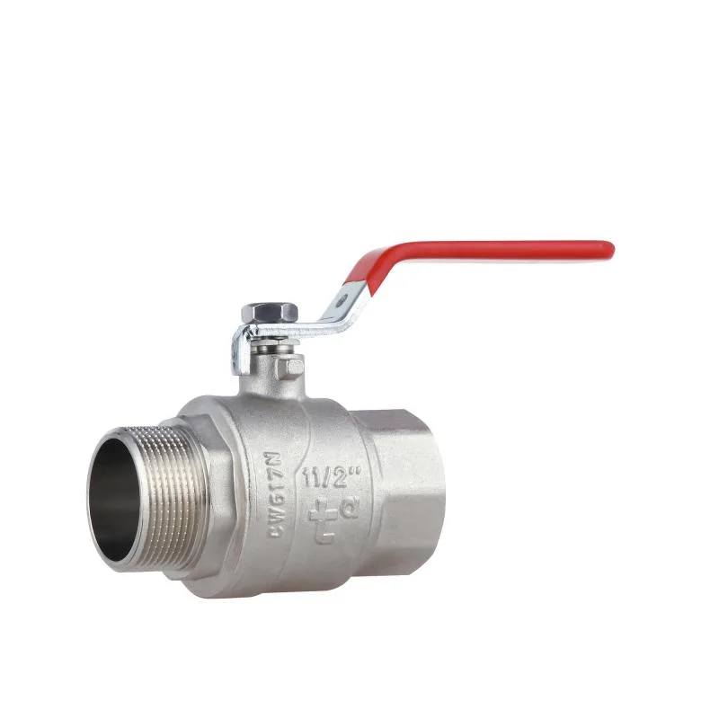 Кран кульовий 1 1/2" для води латунний нікельований Thermo Alliance Forte