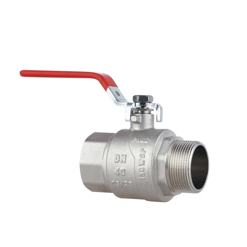 Кран кульовий 1 1/2" для води латунний нікельований Thermo Alliance Forte