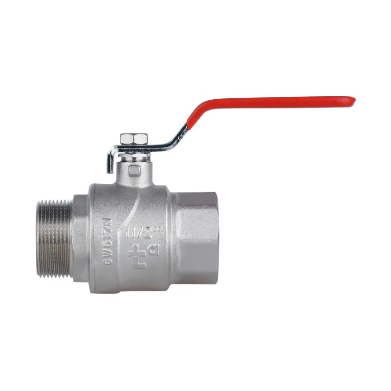 Кран кульовий 1 1/2" для води латунний нікельований Thermo Alliance Forte